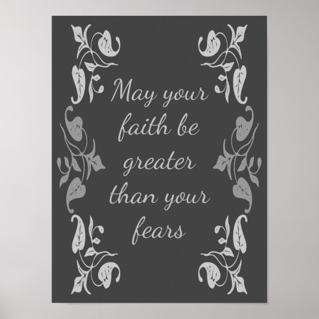 May your faith be greater than your fears Poster (Front)