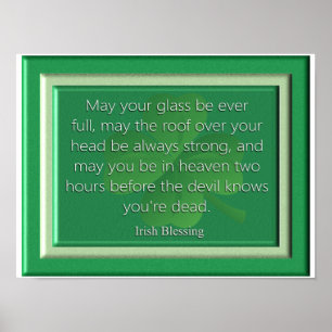 May Your Glass - Irish Blessing - Art Print