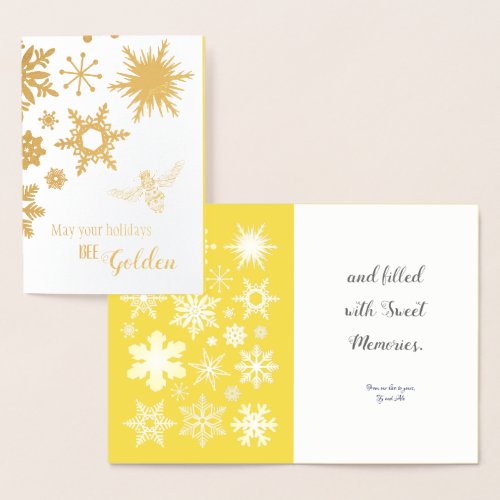 May Your Holidays Bee Golden  Customizable Card