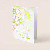 May Your Holidays Bee Golden | Customizable Card (Front)