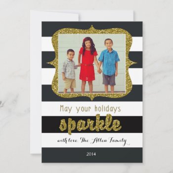 May Your Holidays Sparkle Photo Christmas Card by seasidepapercompany at Zazzle