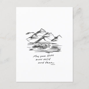 May your hope run wild and free - inspirational postcard