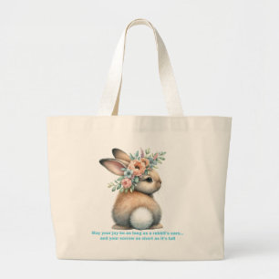 May Your Joy Be As Long As A Rabbit's Ears Large Tote Bag