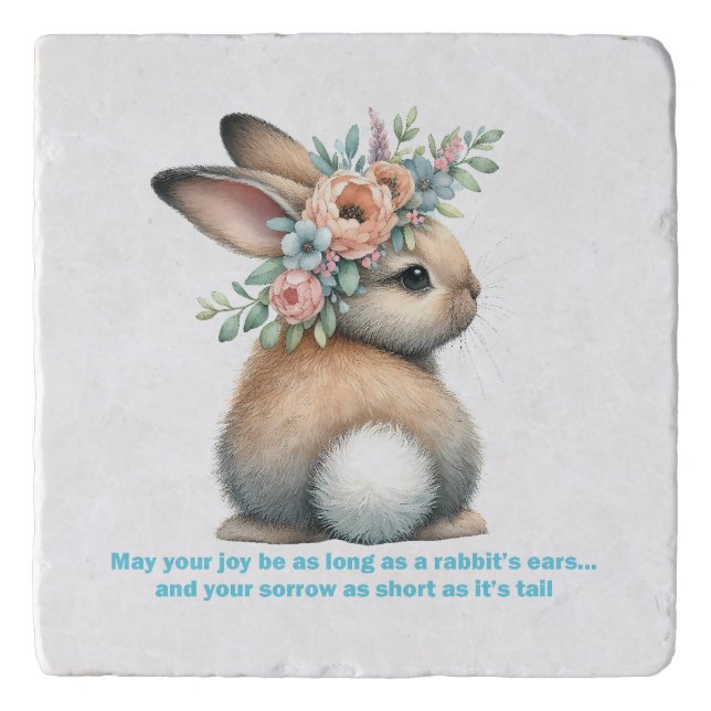 May Your Joy Be As Long As A Rabbit's Ears Trivet (Front)