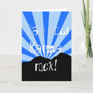 May Your Karma Rock Letterpress Thank You Card