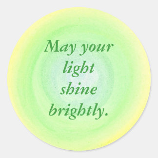 May your light shine brightly affirmation stickers