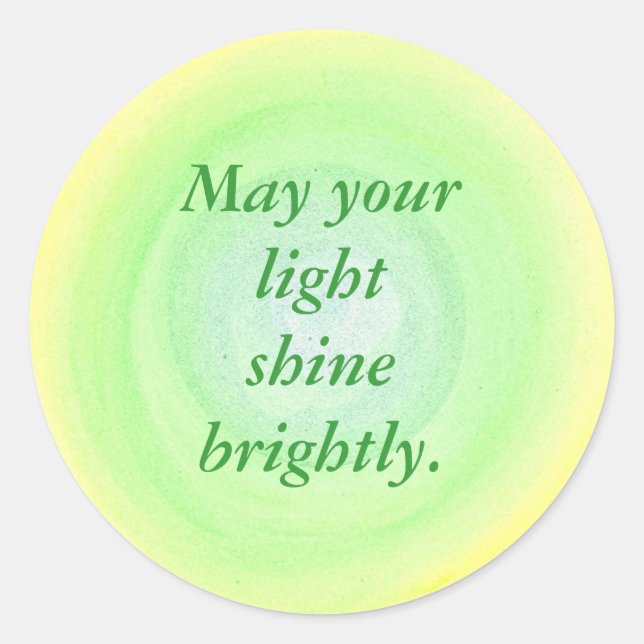 May your light shine brightly affirmation stickers (Front)