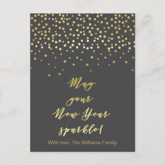 May your New Year sparkle! Gold Sparkles