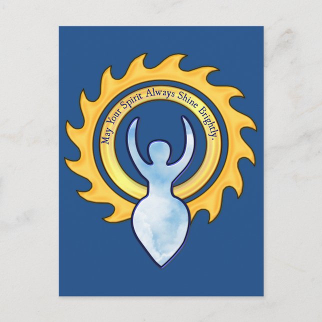 May Your Spirit Shine Brightly Goddess Postcard (Front)