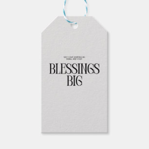 May Your Worries Be Small and Your Blessings Big. Gift Tags