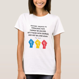Maya Angelou Quote History Courage DR Congo DRC T-Shirt