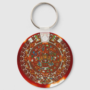 maya aztec calendar keychain