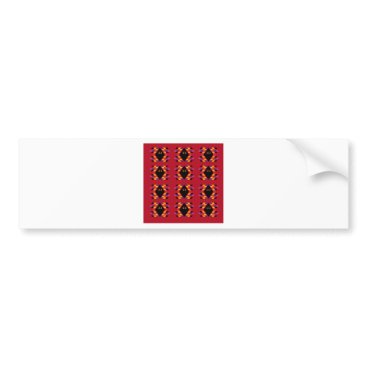 Maya / Aztec handdrawn Folk Summer vintage patter Bumper Sticker Maya / Aztec handdrawn Folk Summer vintage patter Bumper Sticker