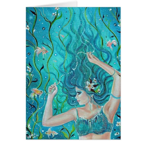 Maya carribean Fantasy Mermaid card By Renee