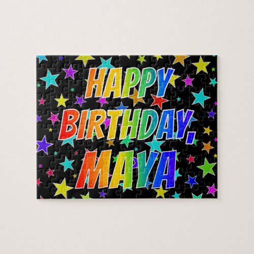 MAYA First Name Fun HAPPY BIRTHDAY Jigsaw Puzzle