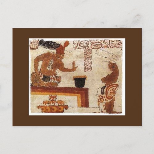 Maya Frothed Chocolate Postcard