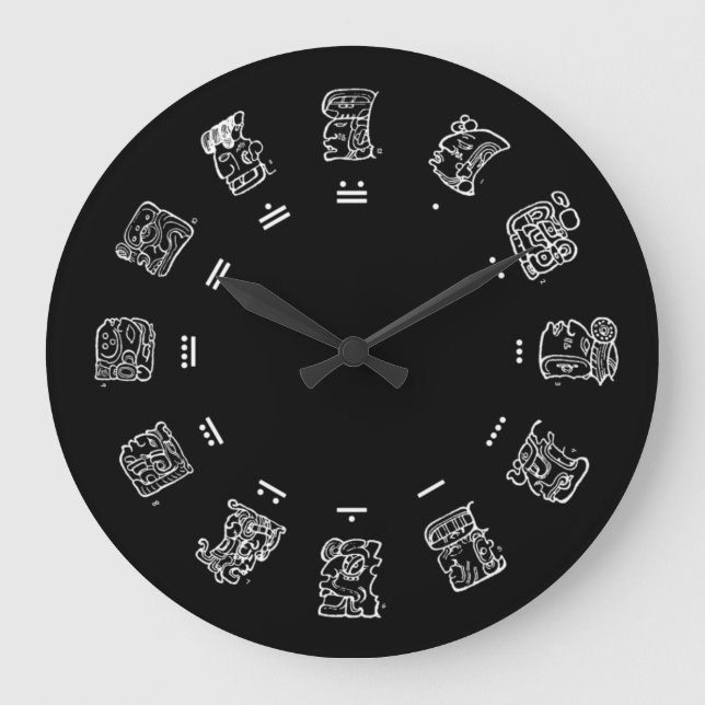 Maya Glyph Large Clock (Front)