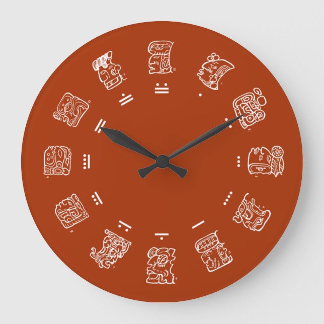 Maya Glyph Large Clock (Front)