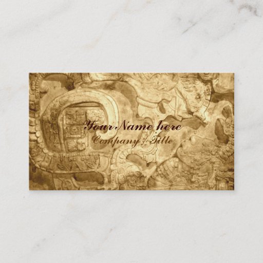 Customizable Maya Motif Business Card Templates