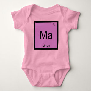 Maya Name Chemistry Element Periodic Table Baby Bodysuit