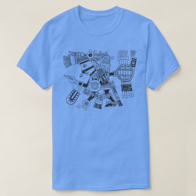 Maya patron deity Tezcatlipoca warrior Aztec India T-Shirt (Design Front)
