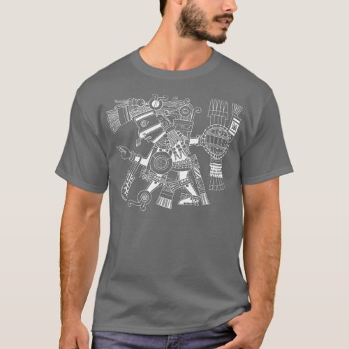 Maya patron deity Tezcatlipoca warrior Aztec India T_Shirt