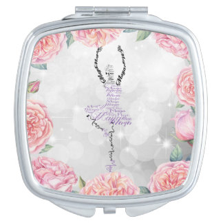Maya Personalized Ballerina Dance Gift Compact Mirror
