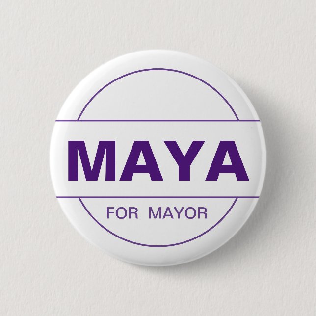 Maya Wiley for NYC Mayor 2021 Button (Front)