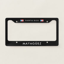 Mayaguez PR License Plate Frame Boricua Pride Car