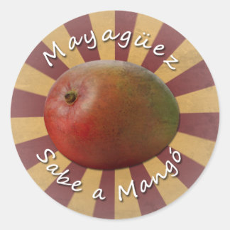 Mayagüez - Sabe a Mango Classic Round Sticker