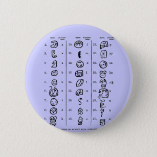 Mayan Alphabet Button