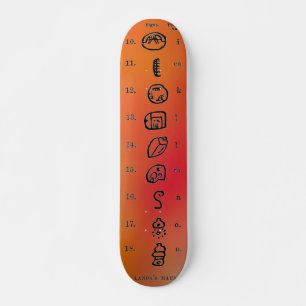 Mayan Alphabet Skateboard Deck
