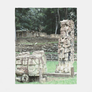 Mayan Ancient Ruins of Copan City Honduras Color Fleece Blanket