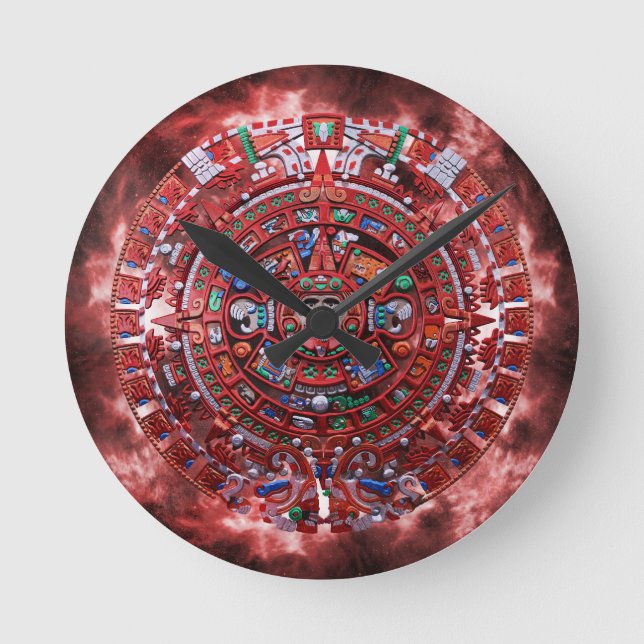 Mayan Armageddon Round Clock (Front)