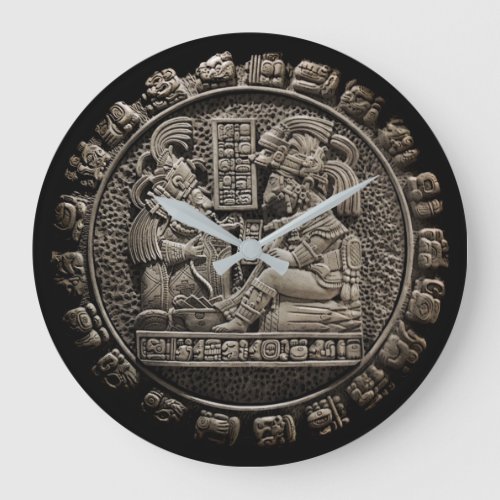 Mayan Art  Large Clock