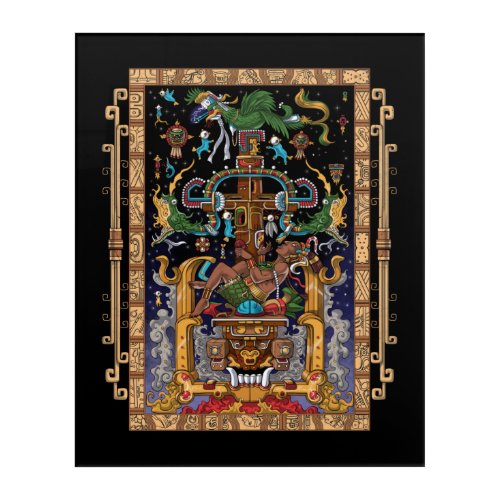 Mayan Astronaut King Pakal Acrylic Print