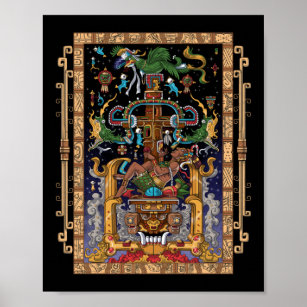 Mayan Astronaut King Pakal Poster