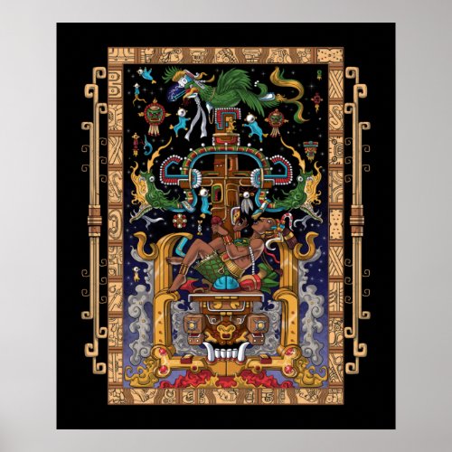 Mayan Astronaut King Pakal Poster