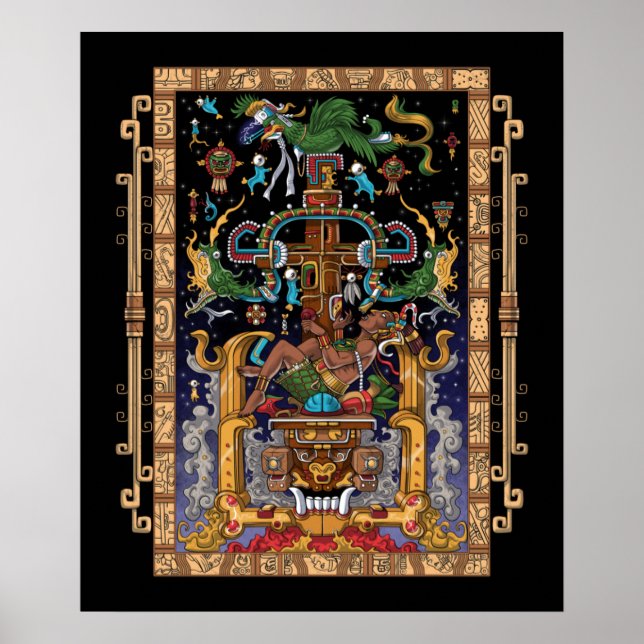 Mayan Astronaut King Pakal Poster (Front)