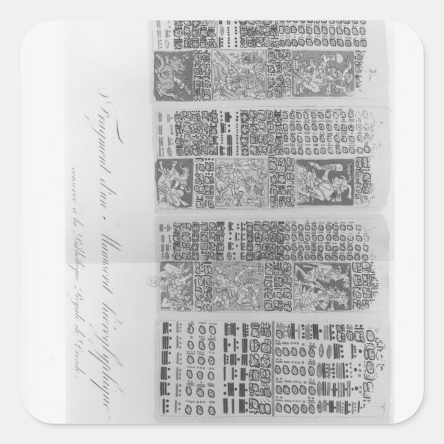 Mayan astronomical tables with the eclipses square sticker (Front)