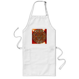 mayan aztec calendar ceramic apron