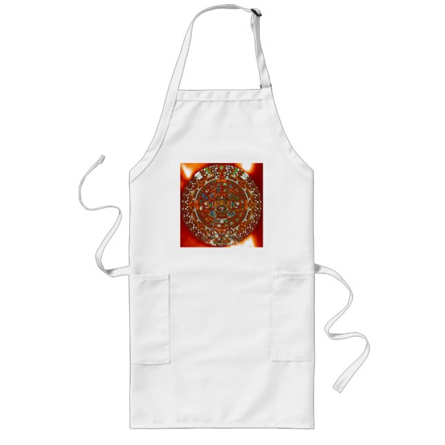 mayan aztec calendar ceramic apron (Front)