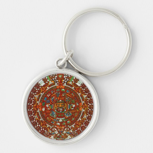 mayan aztec calendar Key Chain (Front)