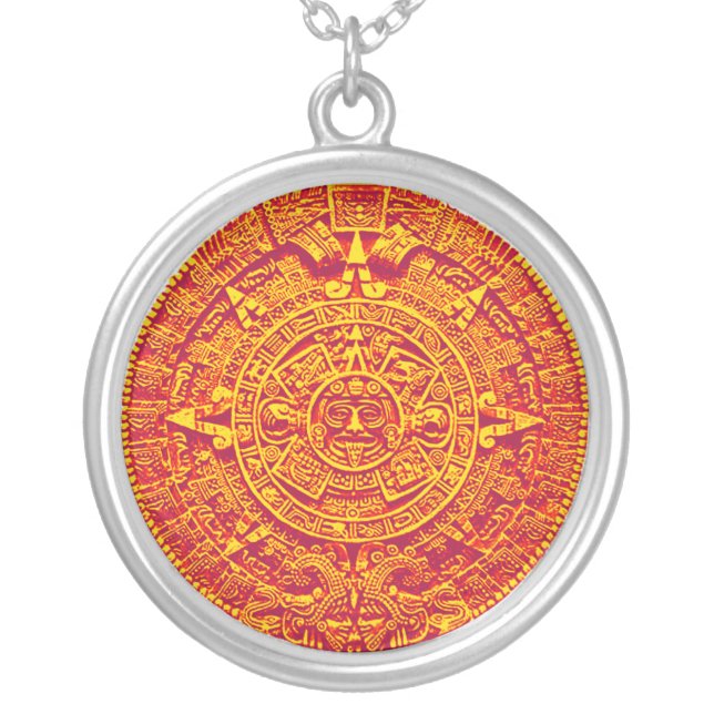 Mayan / Aztec Calendar Necklace (Front)