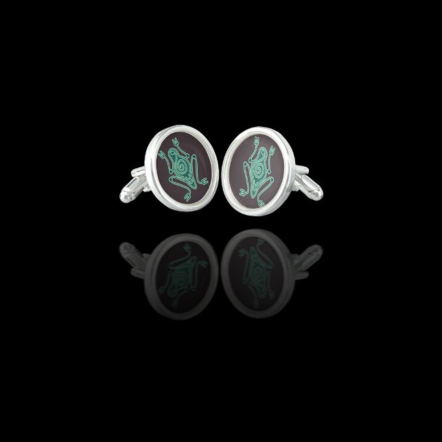 Mayan Aztec Frog Motif Cufflinks (Creator Uploaded)