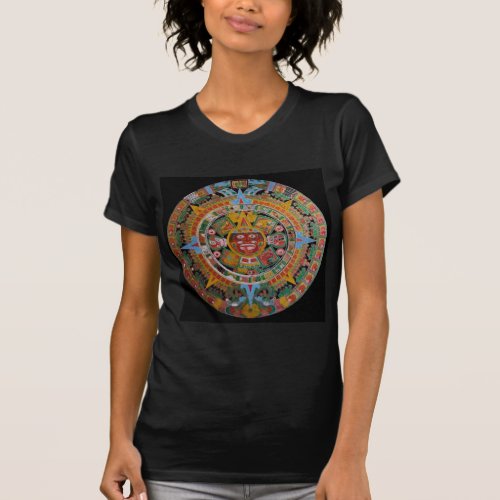mayan  aztec style calender_emblem T_Shirt