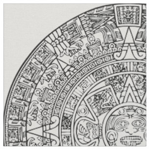 Mayan Aztec Sun Calender on ANY CUSTOM COLOR Fabric