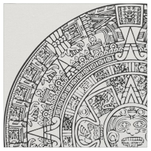 Mayan Aztec Sun Calender on ANY CUSTOM COLOR Fabric