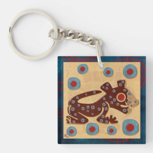 Mayan Baby Jaguar FLARE 2 Sided Keychain