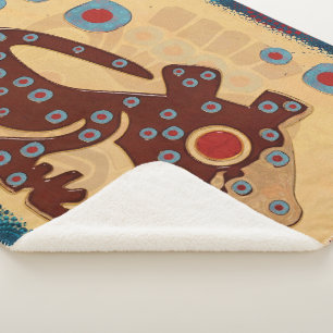 Mayan Baby Jaguar Sherpa Blanket
